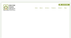 Desktop Screenshot of decideyourlegacy.com