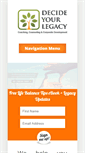 Mobile Screenshot of decideyourlegacy.com