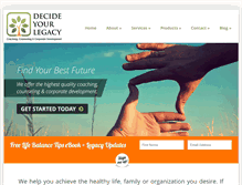 Tablet Screenshot of decideyourlegacy.com